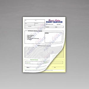 Picture of 2-Part NCR Form (White / Canary) - 50-Set Pads with Chipboard Backer