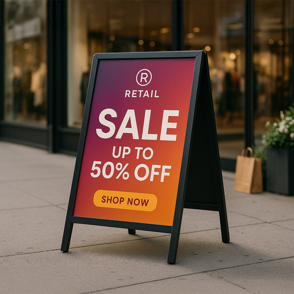 Talient Action Group | Custom Retail A-Frame Signs | Sidewalk ...