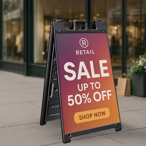 Show details for A-Frame Sign - Retail