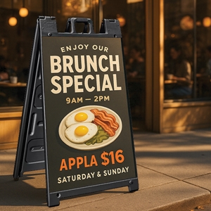 Show details for A-Frame Sign -  Restaurant & Café