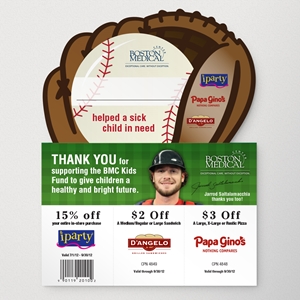 Picture of Baseball Glove with coupons Die cut